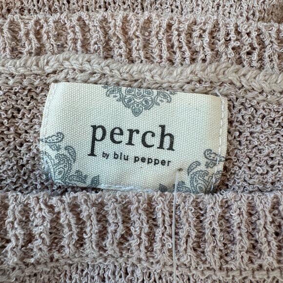 Perch by Blu Pepper Blush Pink Slouchy Slub Knit Tank Top NEW Minimalist/Neutral - Picture 5 of 7